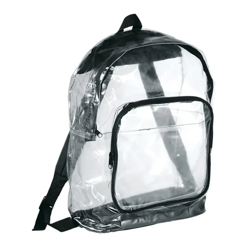 Custom Clear Rally Backpack with Zippered Compartments — view 3
