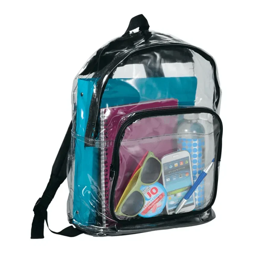 Custom Clear Rally Backpack with Zippered Compartments — view 4