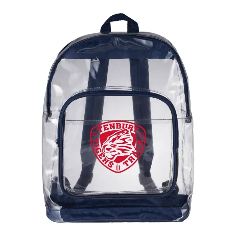 Custom Clear Rally Backpack with Zippered Compartments — view 7
