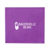Cotton terry rally towel measuring 15 by 13 inches