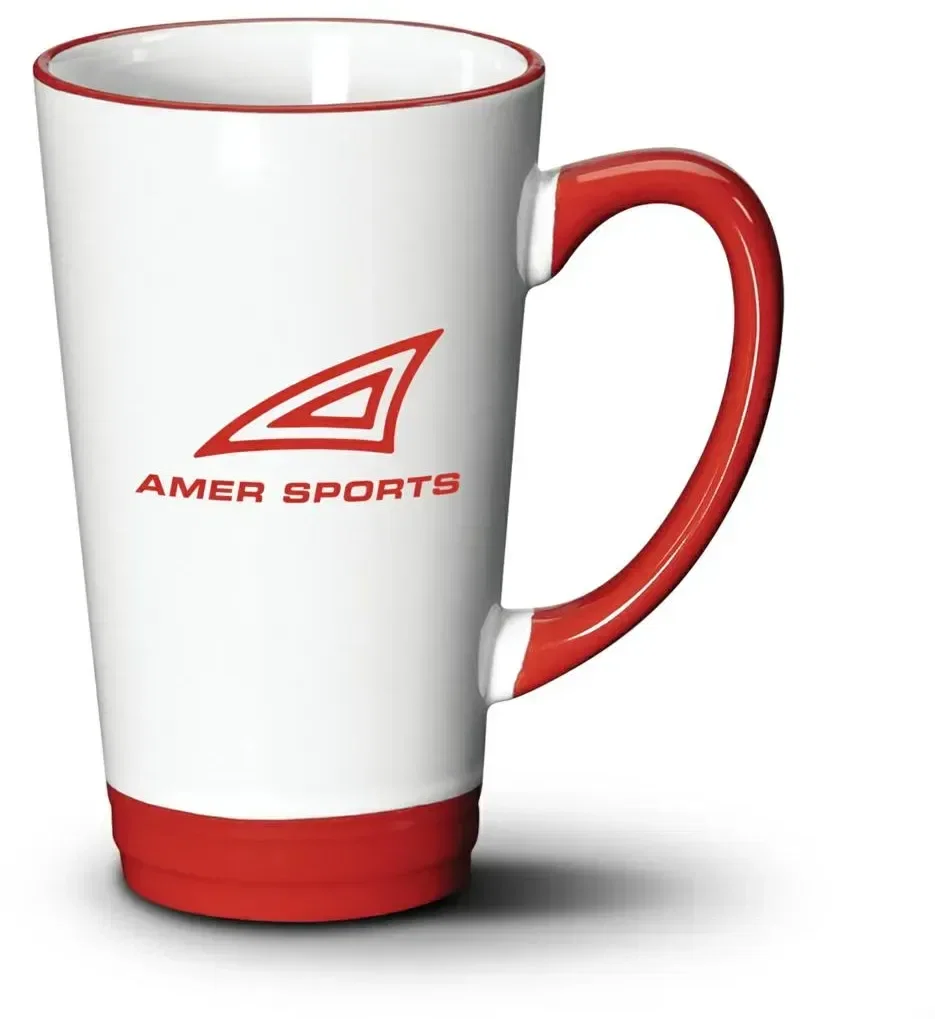 Custom-Branded Raquel 17oz Ceramic Mug with Colorful Base & Handle — view 2