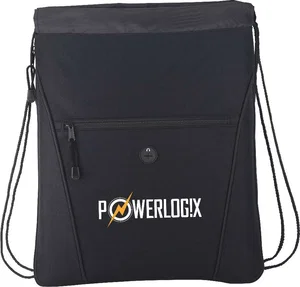 Raven Drawstring Bag with Expandable Gusset