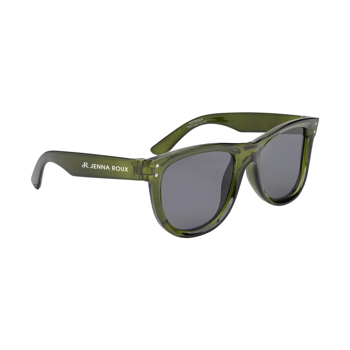 Brown frames folded with both arms tucked in