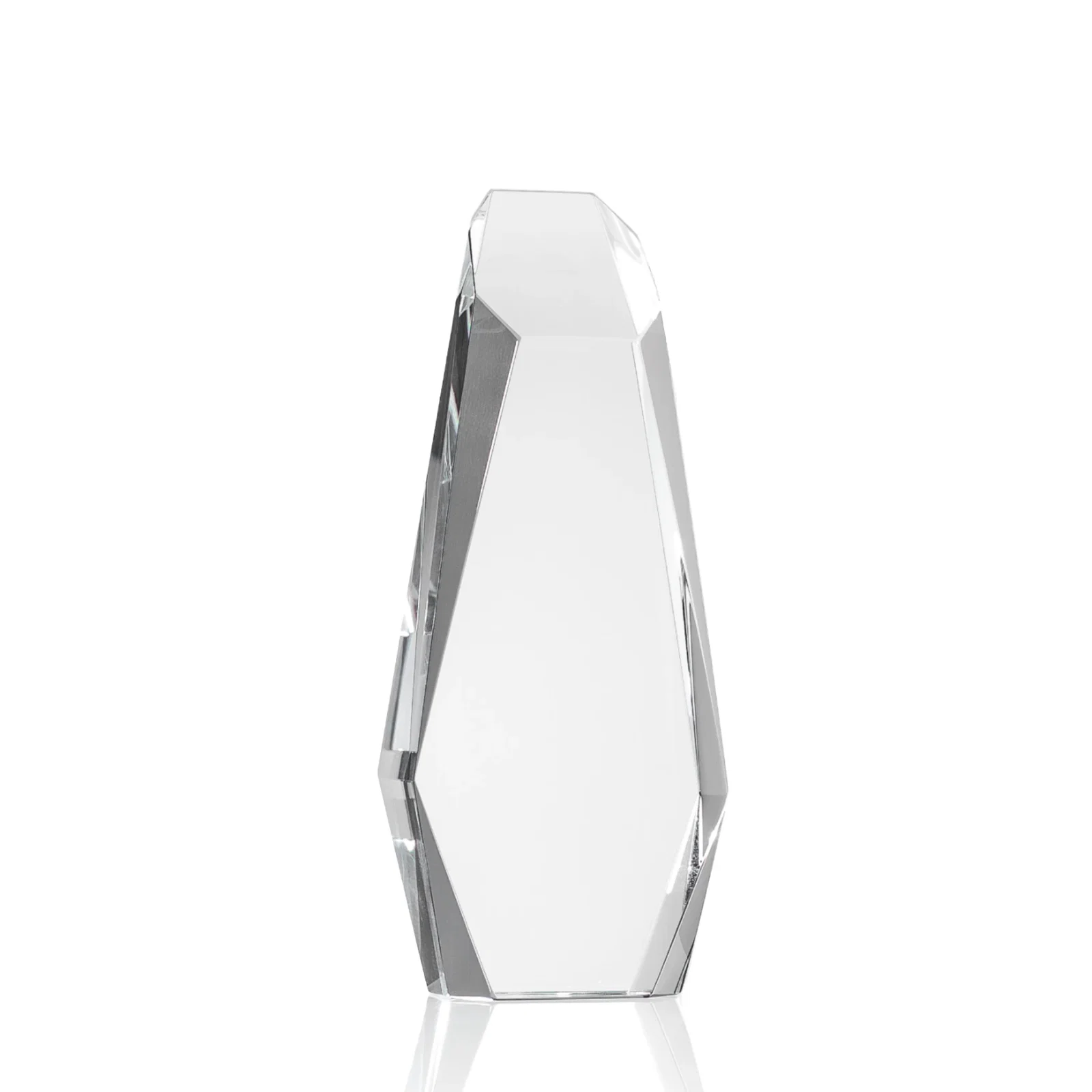 Custom Freestanding Angular-Bevel Optical Crystal Monolith Award, awards for retirement presentations