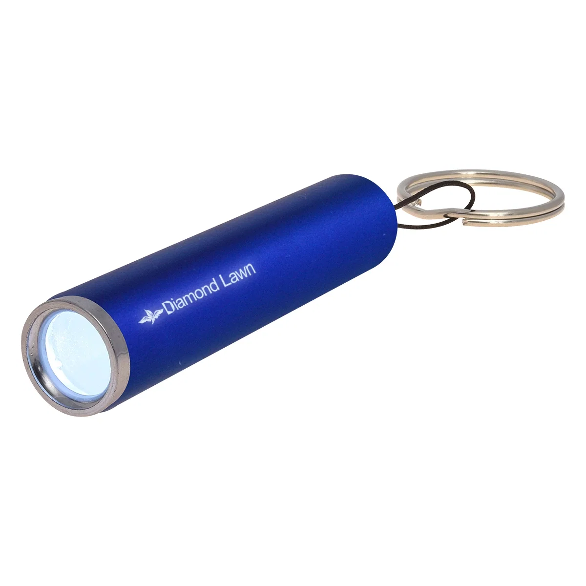 Black LED flashlight standing upright at two and a half inches tall