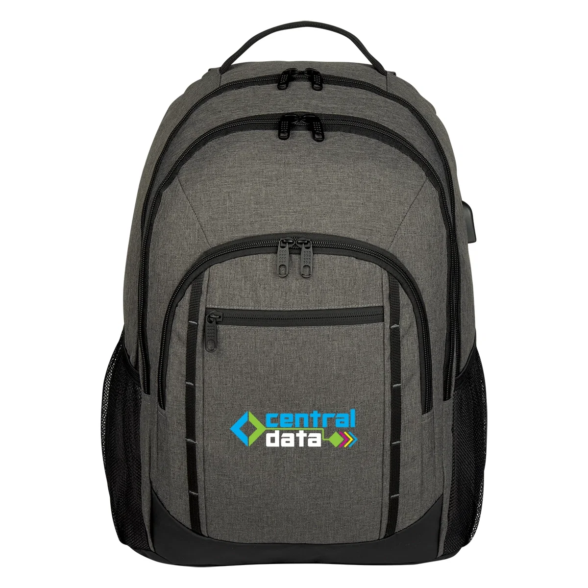 Padded straps and back panel seen from behind