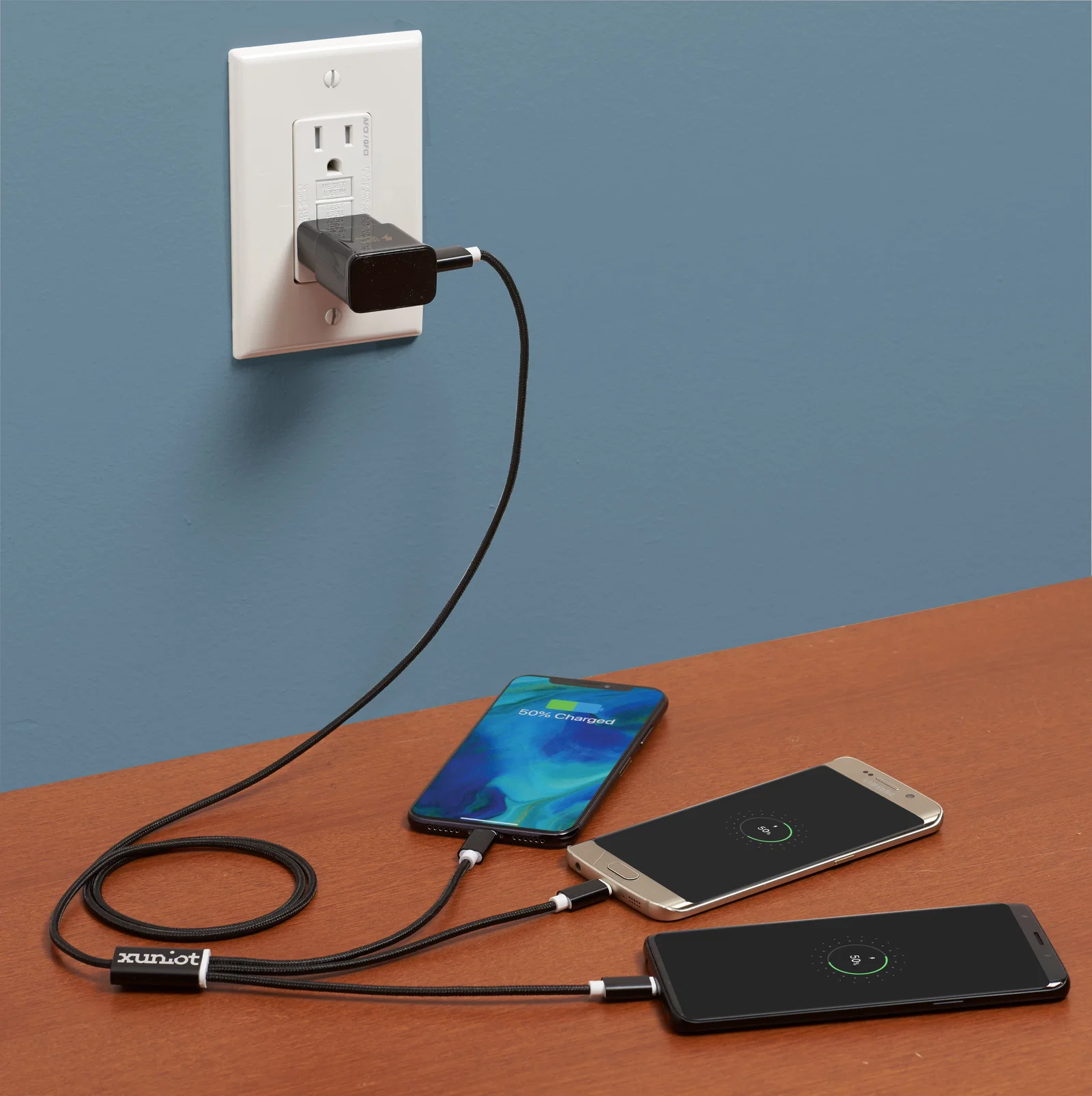 Custom Branded 3-in-1 Long Charging Cable - 47" — view 10