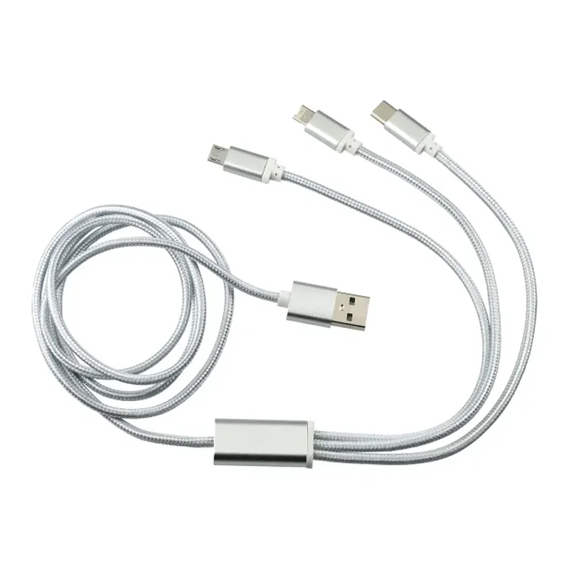 Custom Branded 3-in-1 Long Charging Cable - 47" — view 6