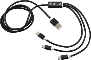 Custom Branded 3-in-1 Long Charging Cable - 47"