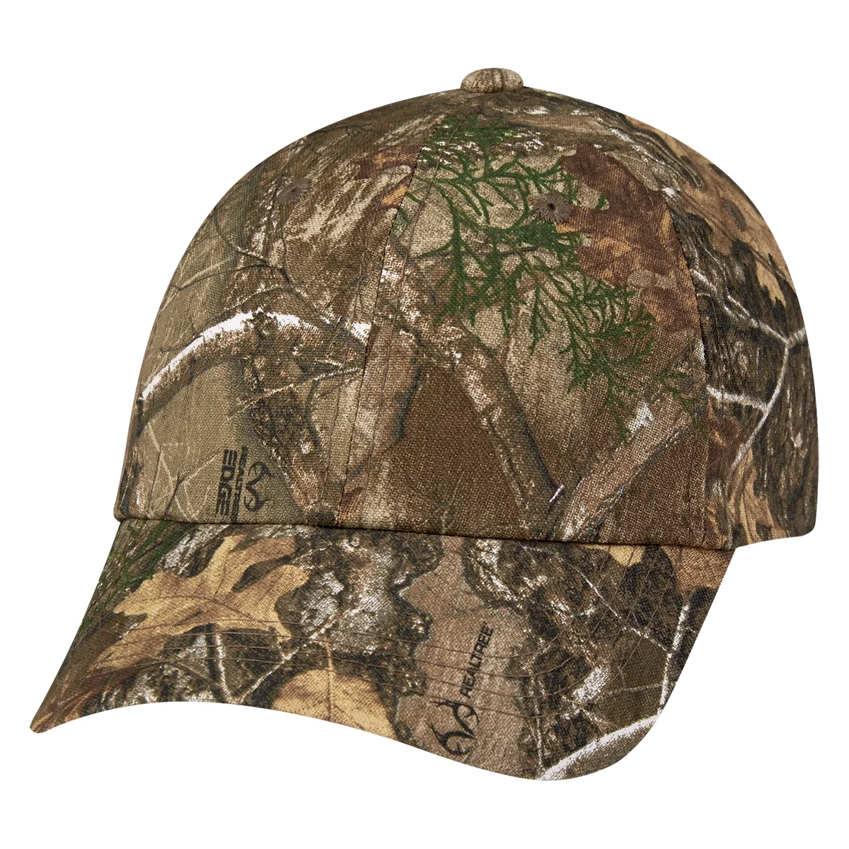 Rear closure shown at the back of the cap