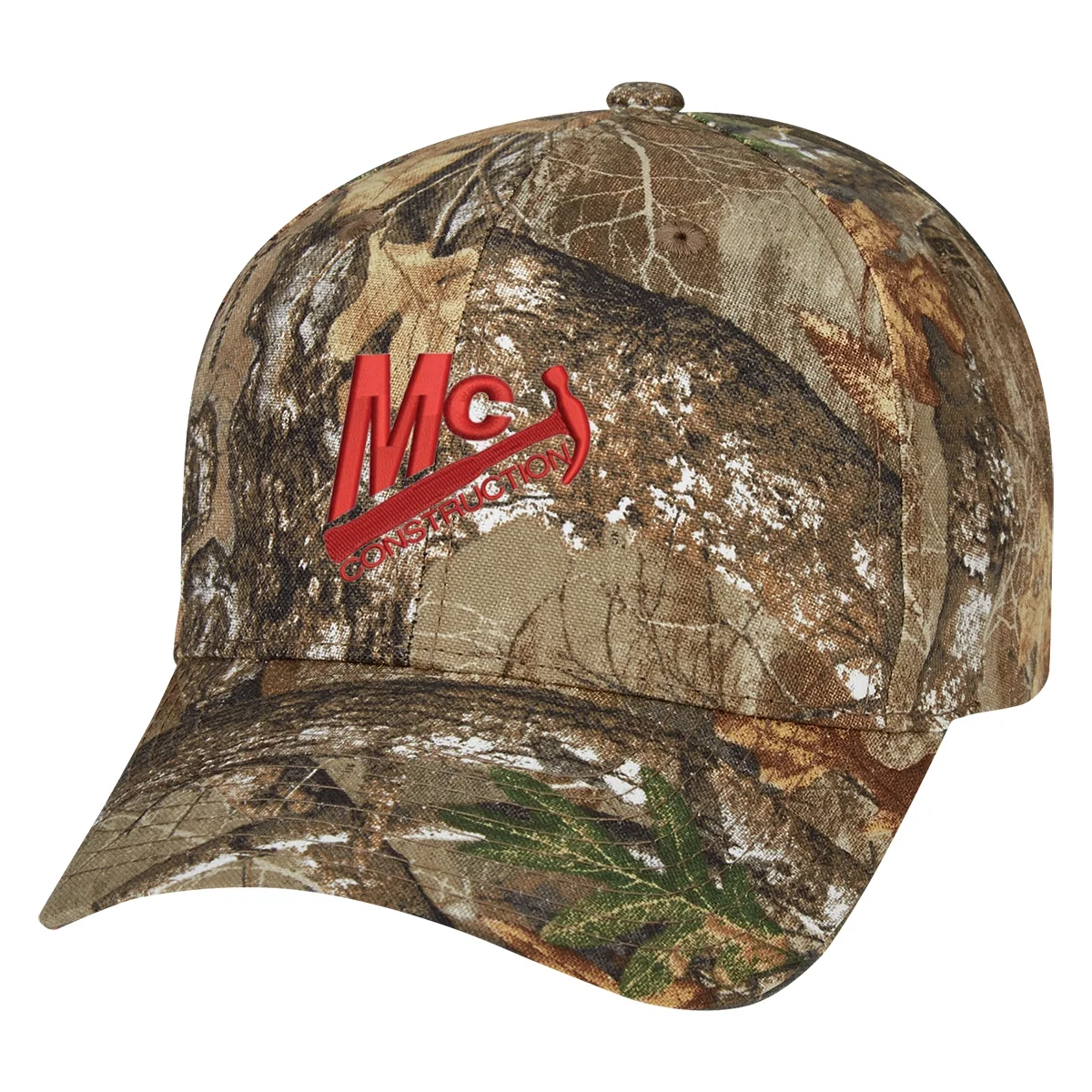 Realtree Edge camouflage cap shown from the front