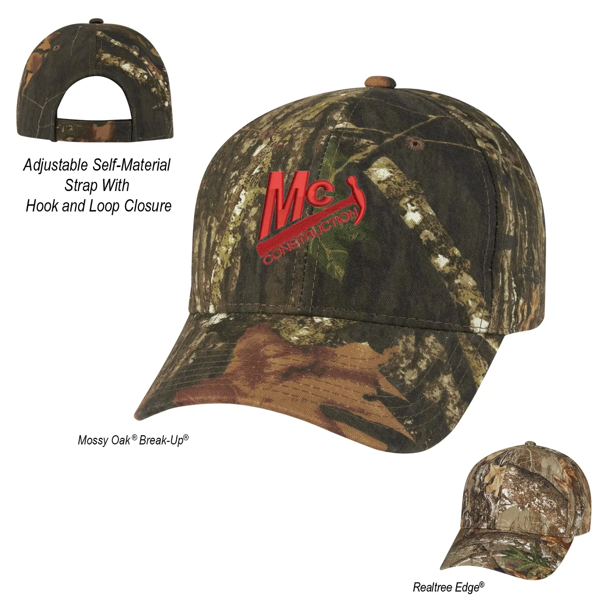 Hunter's camouflage baseball cap available in two patterns
