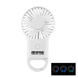 Rechargeable Handheld Fan With Carabiner 2.0
