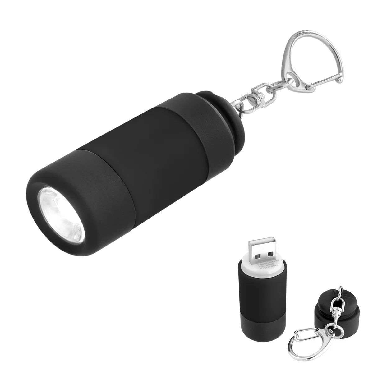 Orange model shown next to its key ring