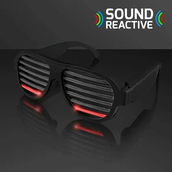 Rechargeable LED Rave Glasses, Sound Reactive Equalizer Lights — view 4