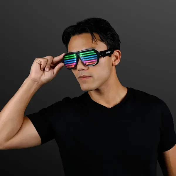 Rechargeable LED Rave Glasses, Sound Reactive Equalizer Lights — view 5