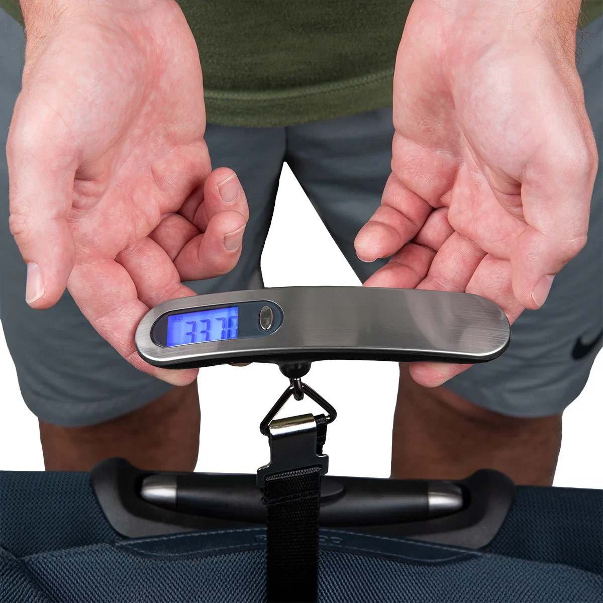 Rechargeable Luggage Scale With Digital Display in use