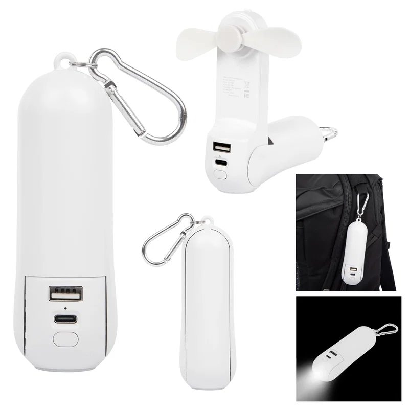 Rechargeable Power Bank With Fan & Flashlight — view 2