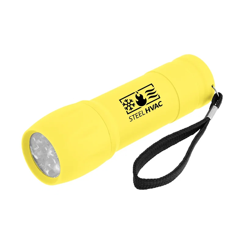 Custom flashlight kept in a glovebox for emergencies