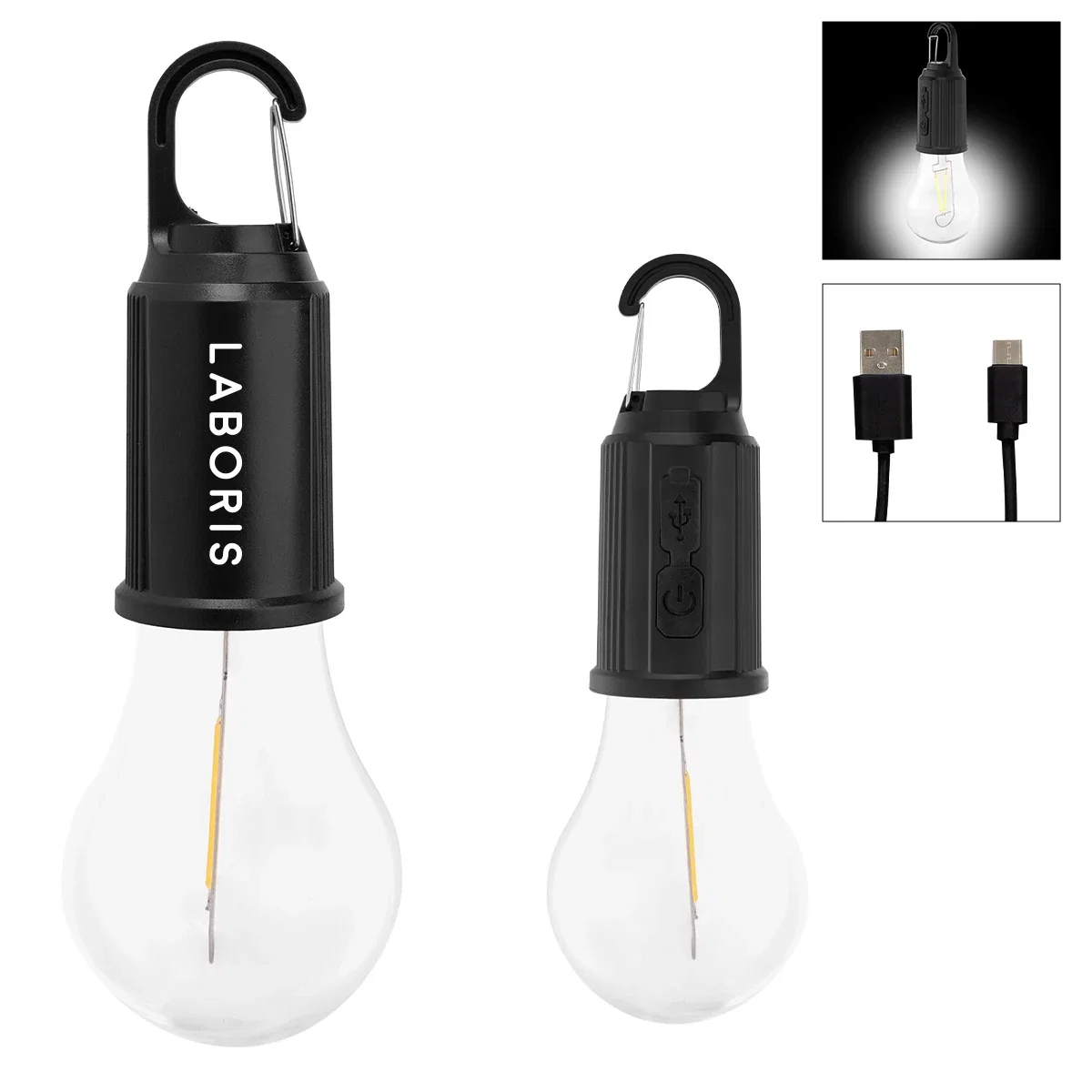 Bulb shape of the compact accent light seen from the side