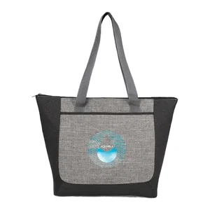 Custom Reclaim Two-Tone Recycled Zippered Tote