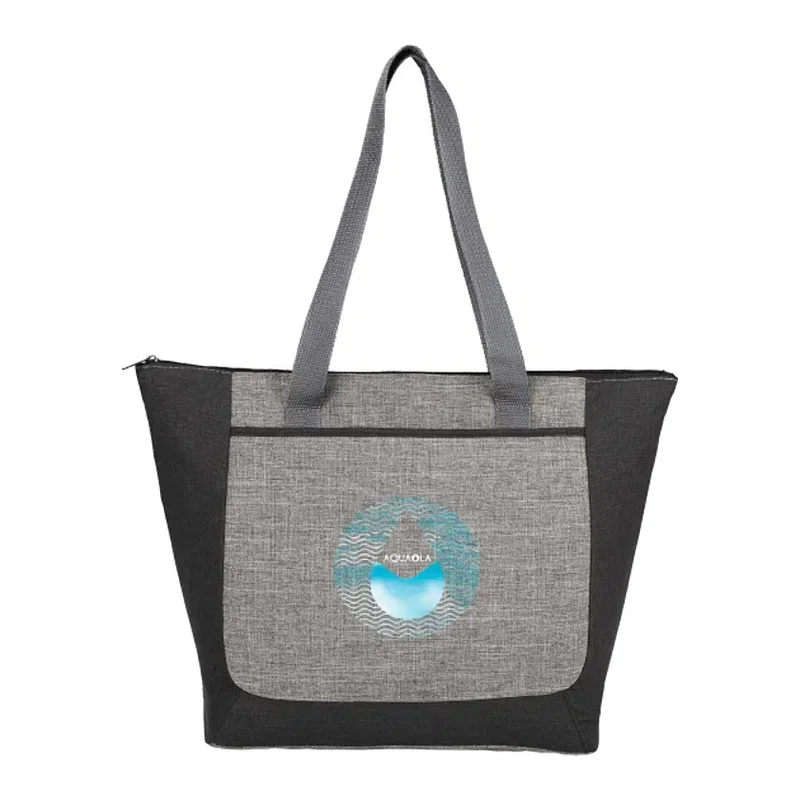 Custom Reclaim Two-Tone Recycled Zippered Tote