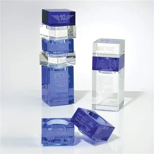 Optical Crystal Tower Award with Uniform-Footprint Blocks