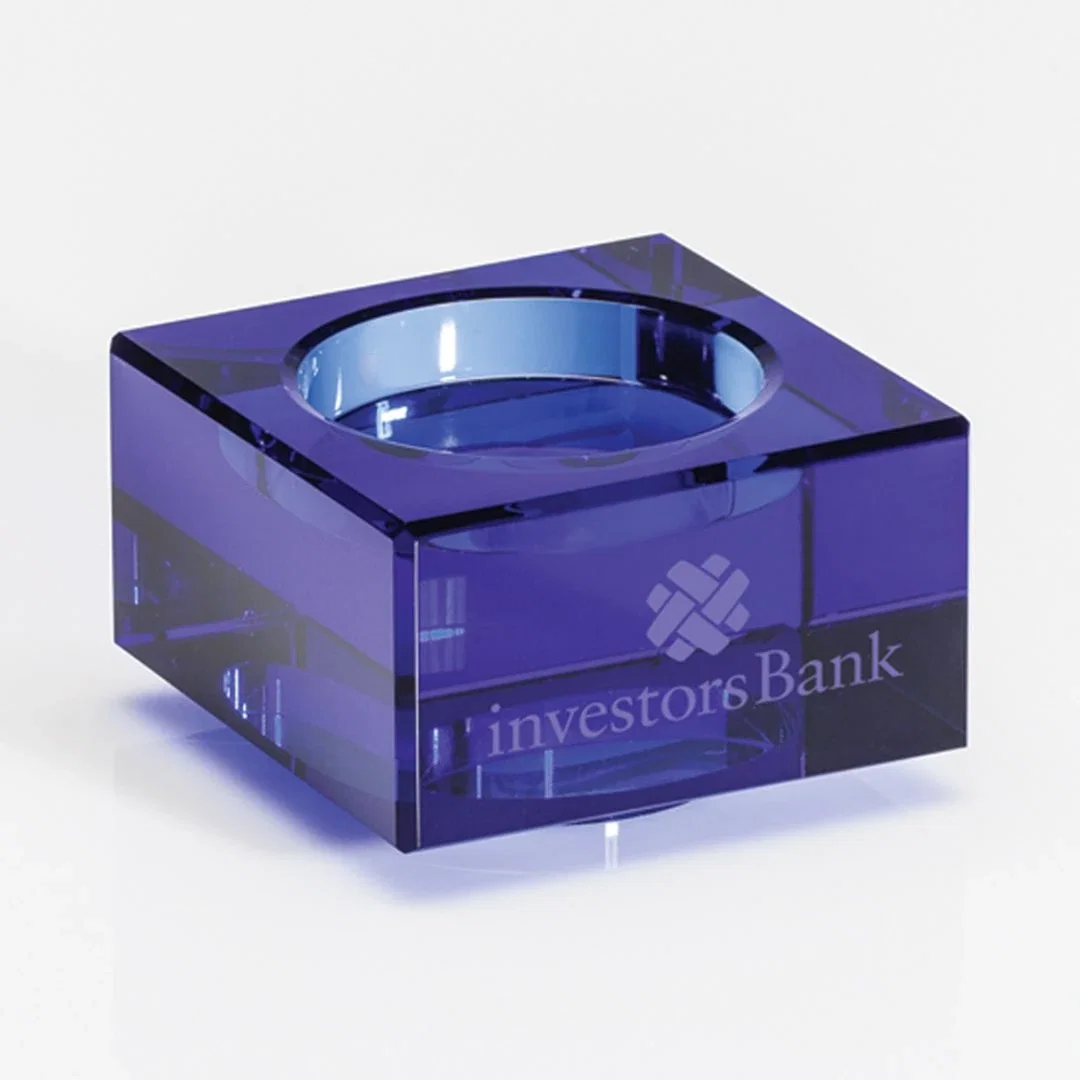 Custom Optical Crystal Tower Award with Uniform-Footprint Blocks for sales achievement awards