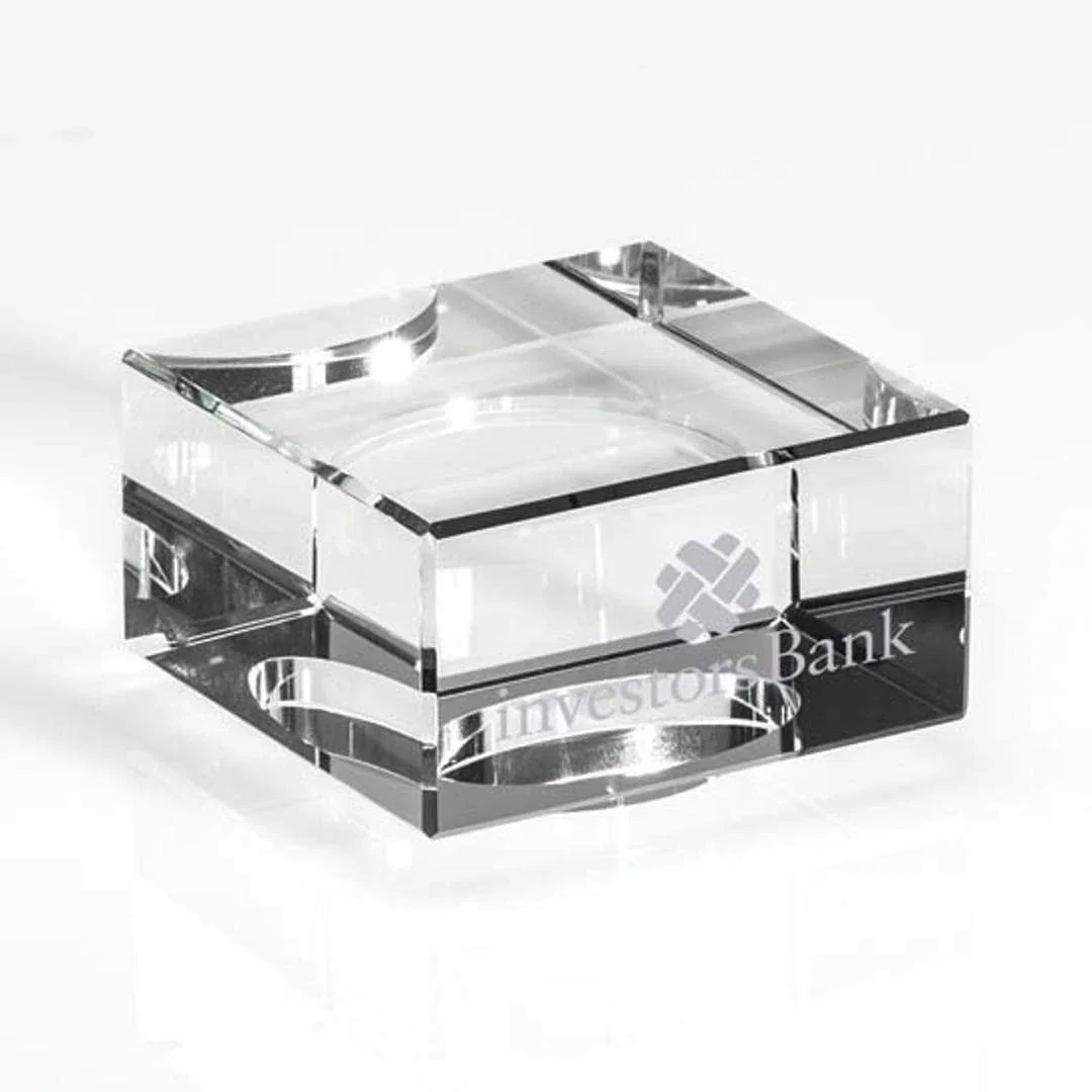 Custom Optical Crystal Tower Award with Uniform-Footprint Blocks for team milestone celebrations