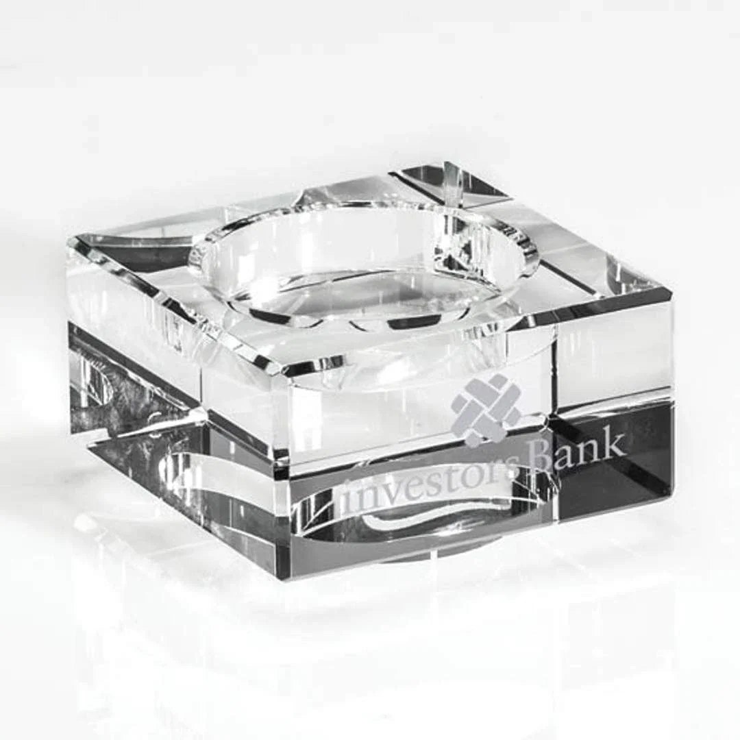 Custom Optical Crystal Tower Award with Uniform-Footprint Blocks for donor appreciation