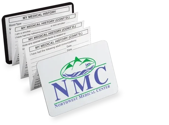 Record Doc™ Medical Diary. Pocket medical diary booklet with magnetic cover for pharmacy giveaways