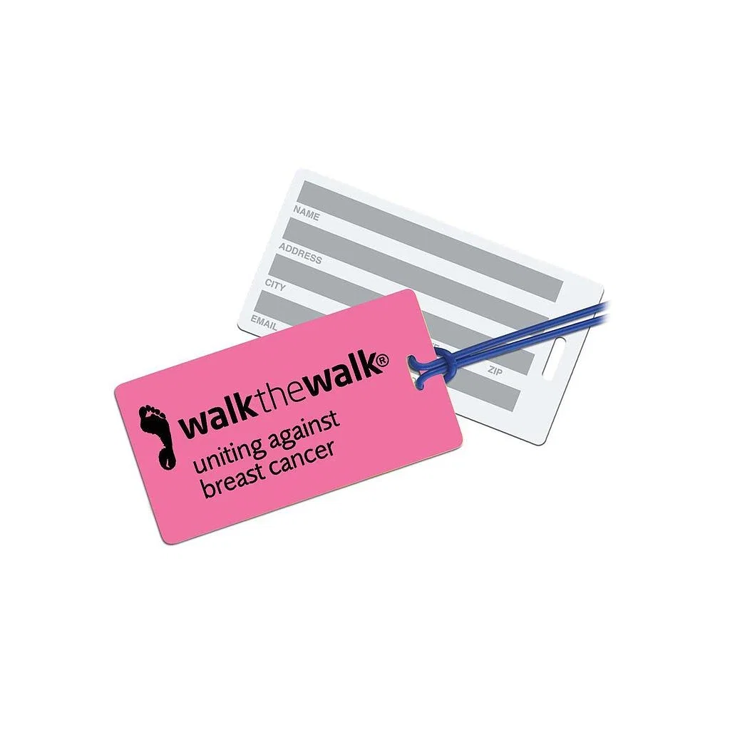 Custom Printed Rectangle 40 Mil Neon Tag — White — view 2