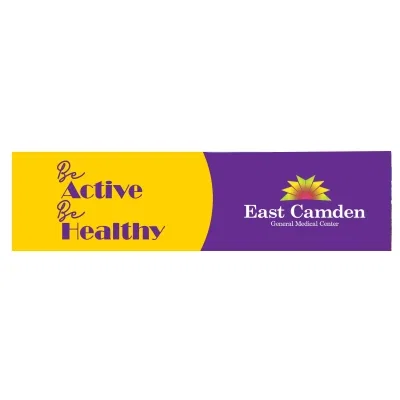 Small rectangular bumper sticker shown face up