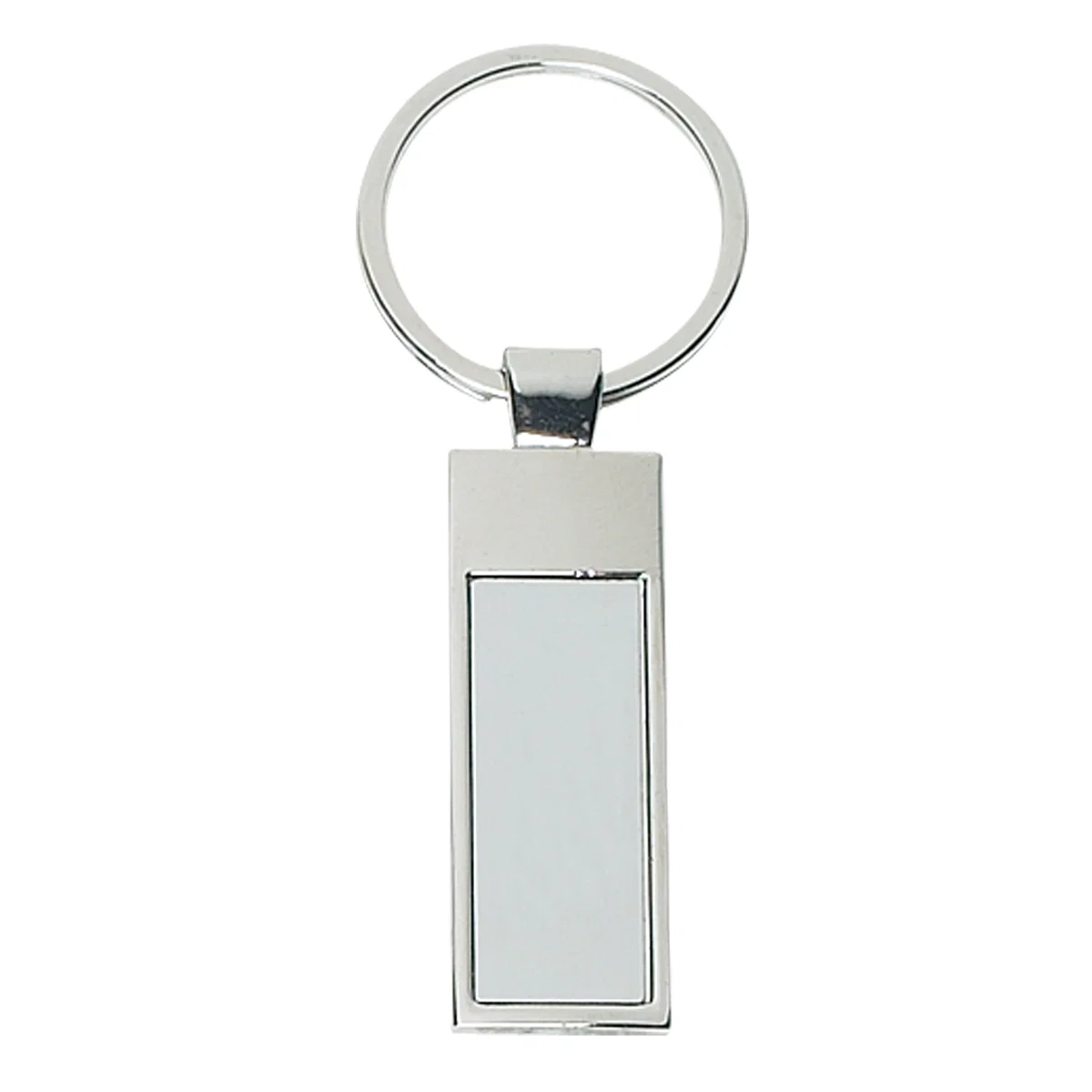 Polished front face of the slim metal tag