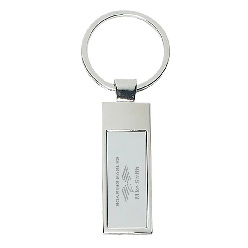 Rectangle Metal Key Tag — view 3