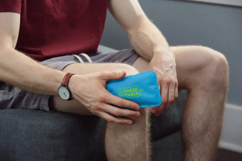 Custom Rectangle Hot/Cold Pack chilled for cold relief, branded clinic giveaway
