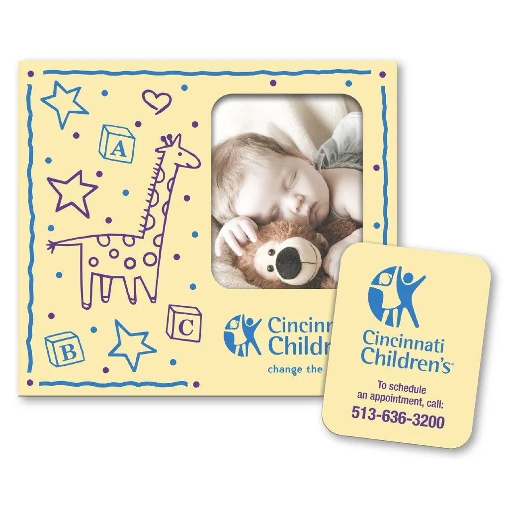 Baby Theme Rectangle Punch Out Picture Frame Magnet
