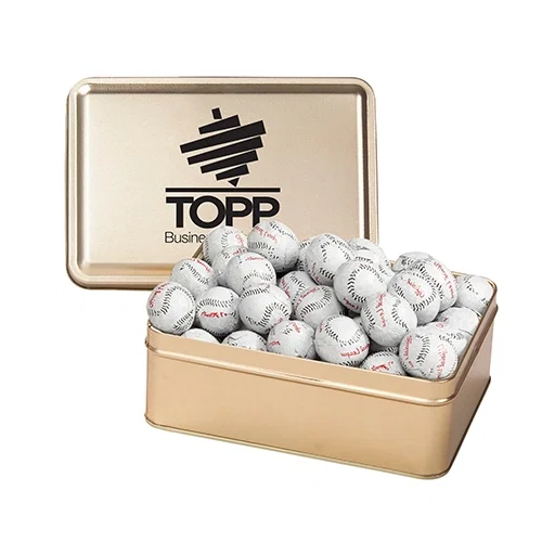 Rectangular Hinged-Lid Metal Storage Tin — view 22