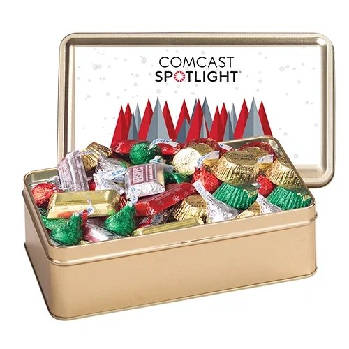 Rectangular Hinged-Lid Metal Storage Tin — view 50