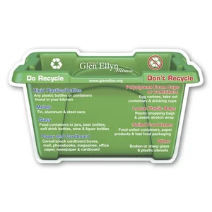 Recycle Bin Shaped Magnet, 5.75" x 3.38", Full-Color Imprint