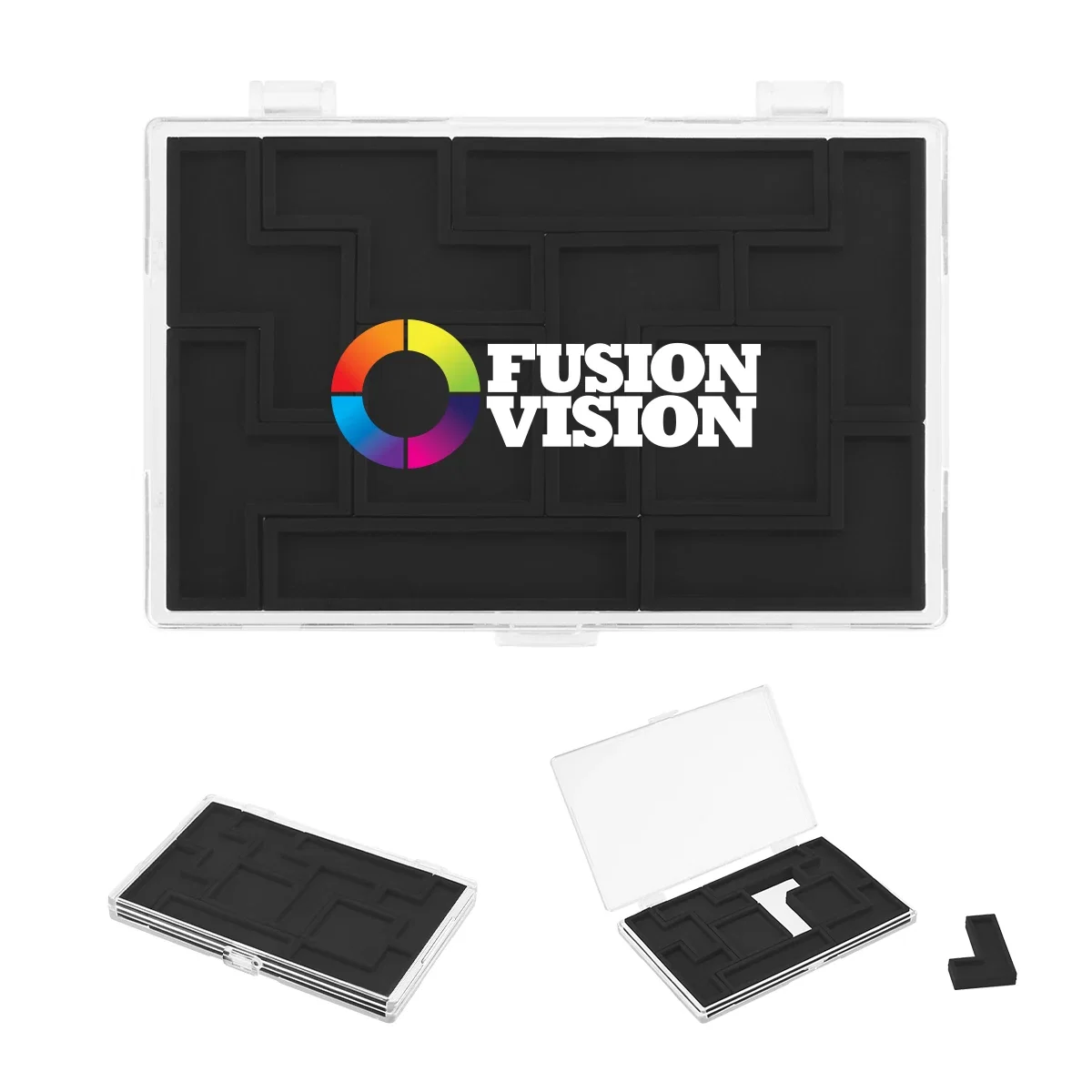 Puzzle assembled inside its clear plastic frame