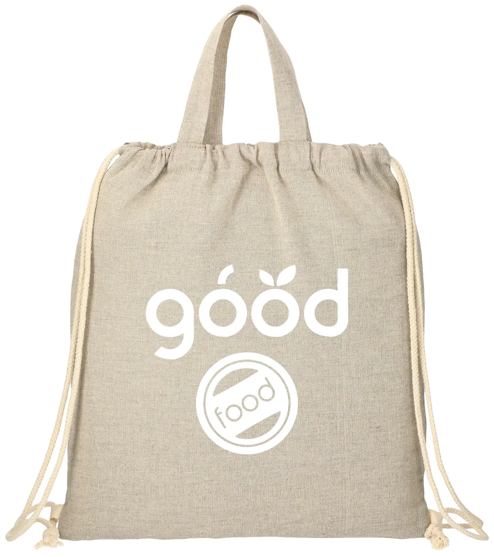 Custom Eco-Friendly Drawstring Bag - 4oz Recycled Cotton — view 3