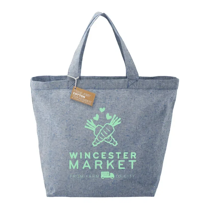 Recycled 5oz Cotton Twill Grocery Tote — view 3