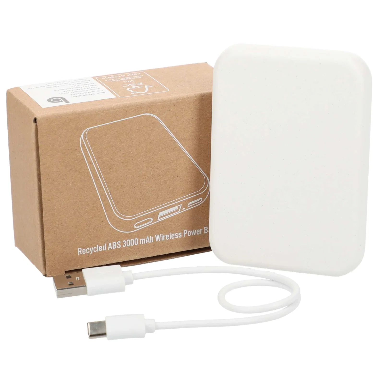 Recycled ABS 3000 mAh Wireless Power Bank — view 18