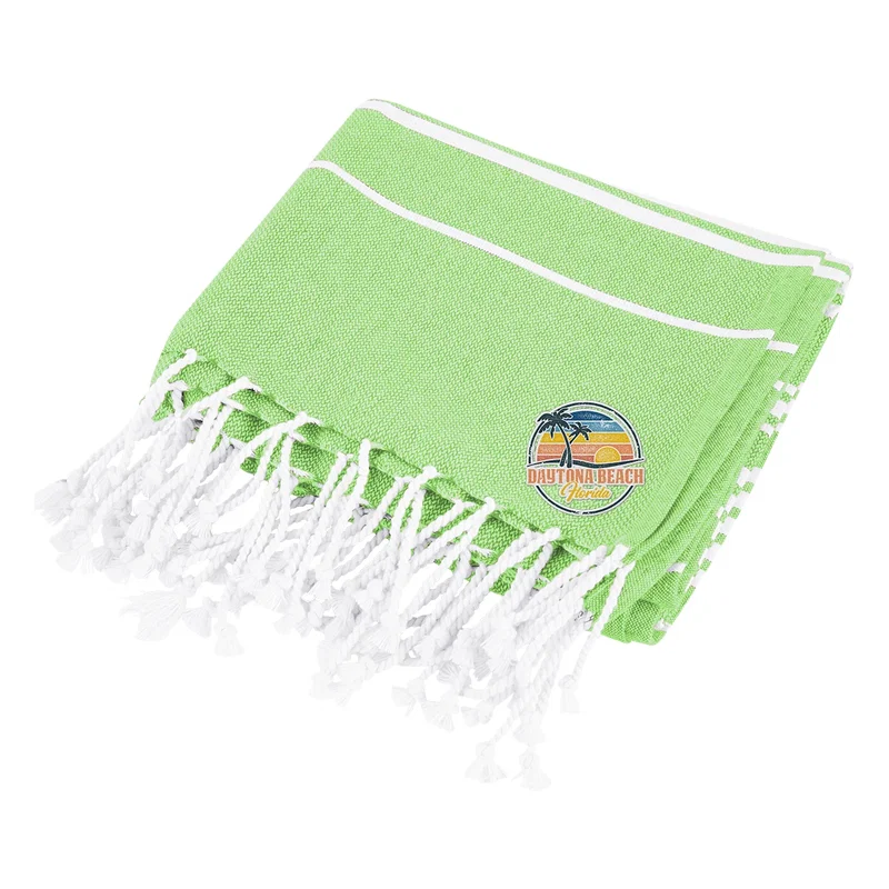 Recycled Beach Blanket With Tassel Fringe — view 10