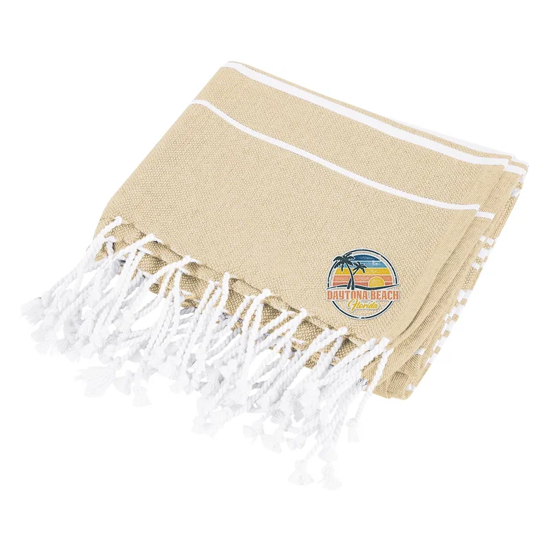 Recycled Beach Blanket With Tassel Fringe — view 11