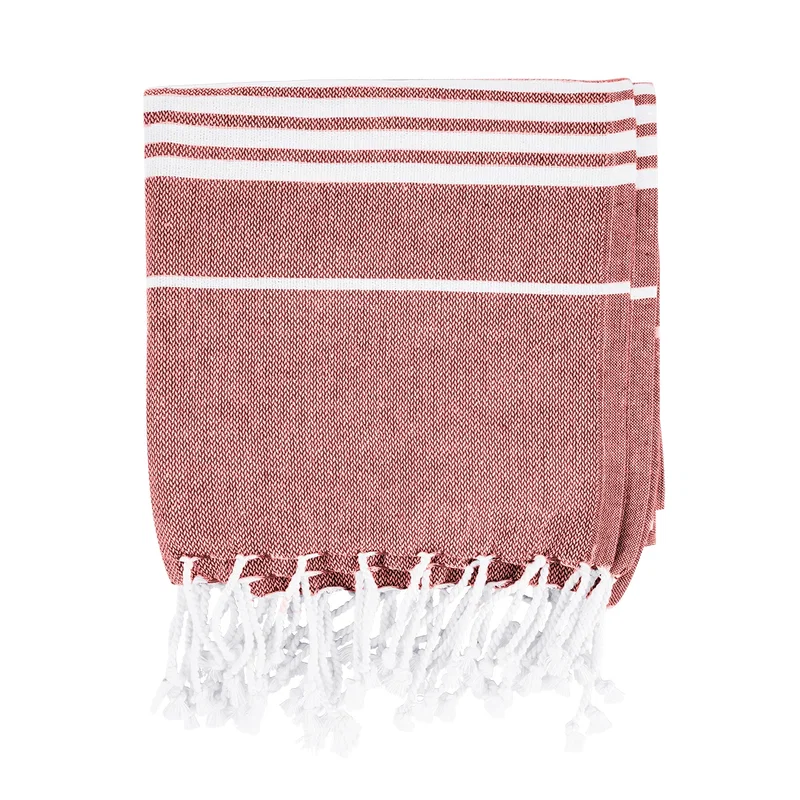 Recycled Beach Blanket With Tassel Fringe — view 6