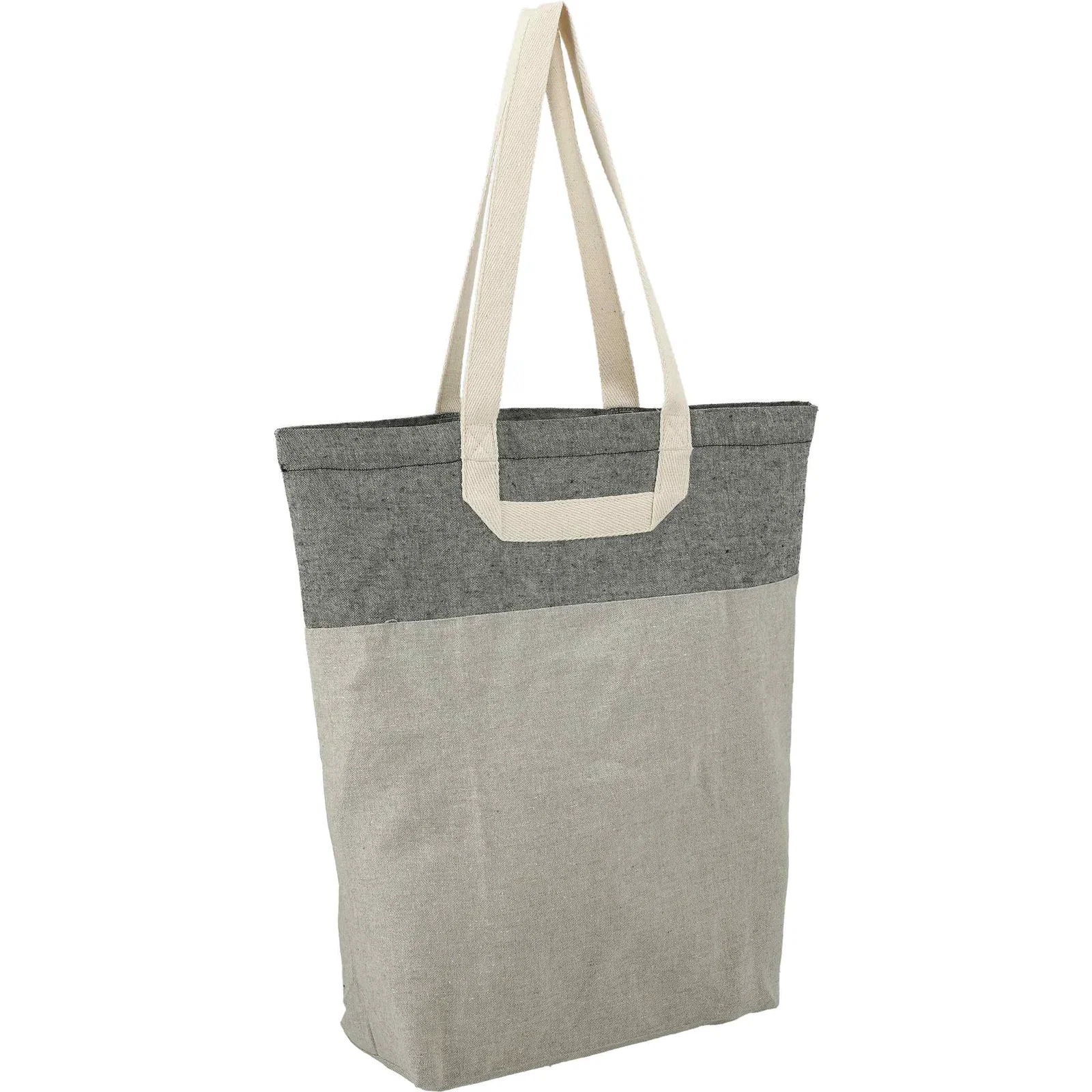 Custom Eco-Friendly Recycled Cotton Book Tote with U-Handle — view 5