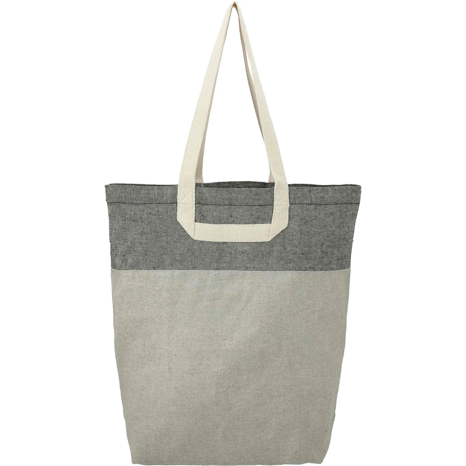 Custom Eco-Friendly Recycled Cotton Book Tote with U-Handle — view 7