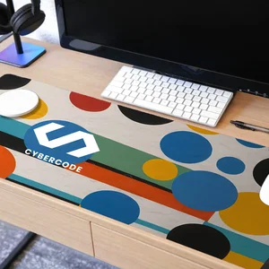Recycled Rubber Desk Mat, 31.5 In x 11.75 In, Full-Color Printed